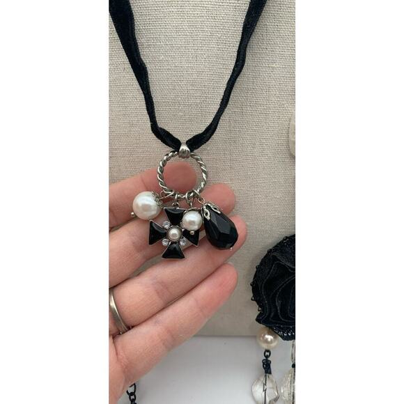 Lot Of 2 Whimsygoth Fairygoth Goth Steampunk Emo Necklaces - Picture 2 of 5